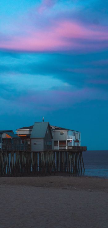 Old Orchard Beach, Maine, USA Wallpaper 1080x2280