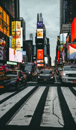 times square, Manhattan, New York, USA Wallpaper 600x1024