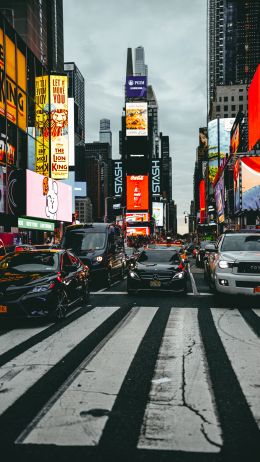 times square, Manhattan, New York, USA Wallpaper 720x1280