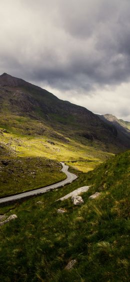 road in the mountains Wallpaper 1080x2340