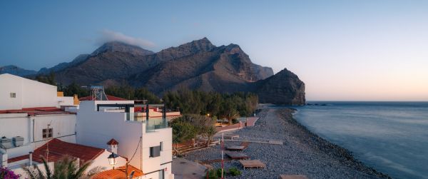 Aldea Beach, Spain Wallpaper 3440x1440