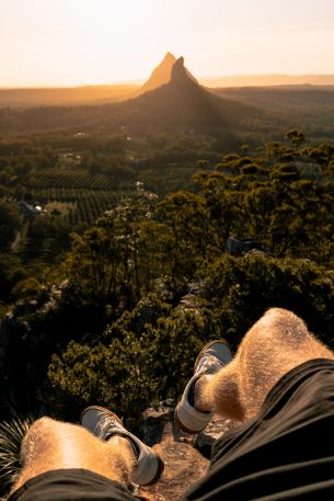 mountain, traveler Wallpaper 640x960