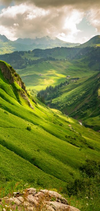 Braunarlspitze, Austria, landscape Wallpaper 1080x2280