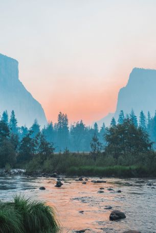 Yosemite National Park, USA, landscape Wallpaper 640x960