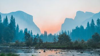 Yosemite National Park, USA, landscape Wallpaper 1366x768