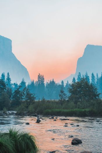 Yosemite National Park, USA, landscape Wallpaper 640x960