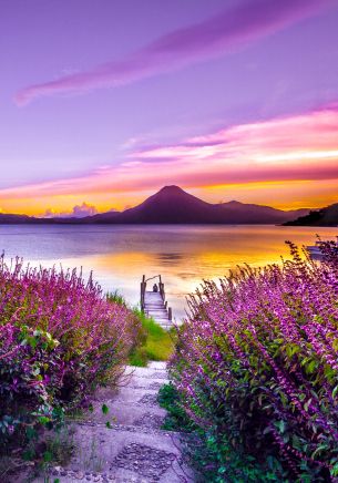 Lake Atitlan, Guatemala, lake Wallpaper 1668x2388