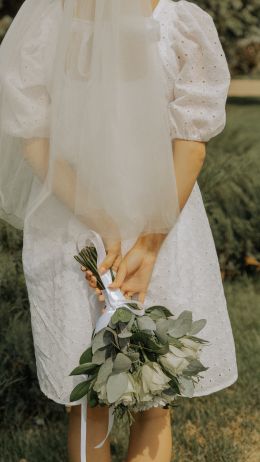 bride, wedding dress Wallpaper 1080x1920