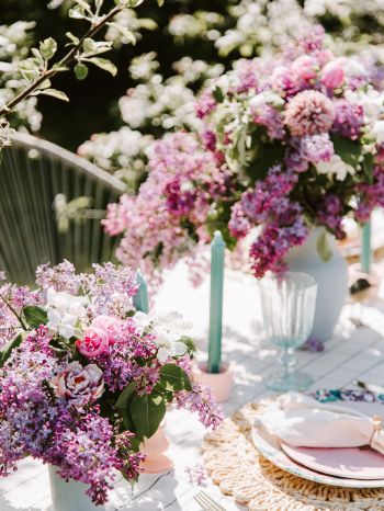 table setting, lilac Wallpaper 1620x2160