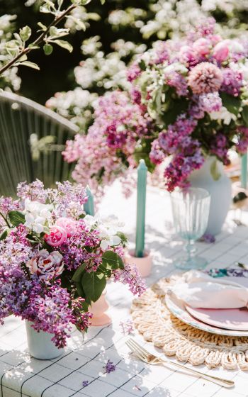 table setting, lilac Wallpaper 1200x1920