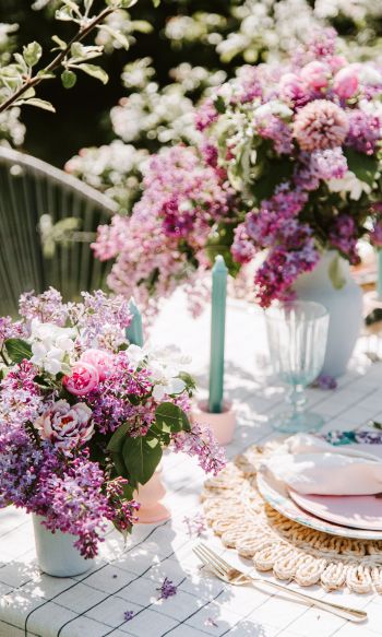 table setting, lilac Wallpaper 1200x2000