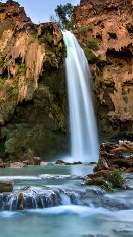 scale, waterfall Wallpaper 640x1136