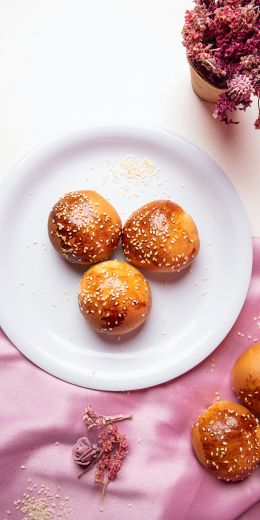 plate of buns Wallpaper 720x1440