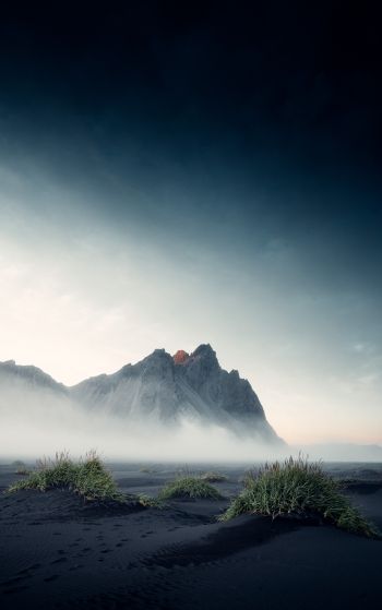 Iceland, fog, landscape Wallpaper 1752x2800