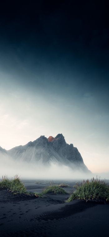 Iceland, fog, landscape Wallpaper 1080x2340