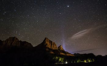 night sky, mountains Wallpaper 2560x1600