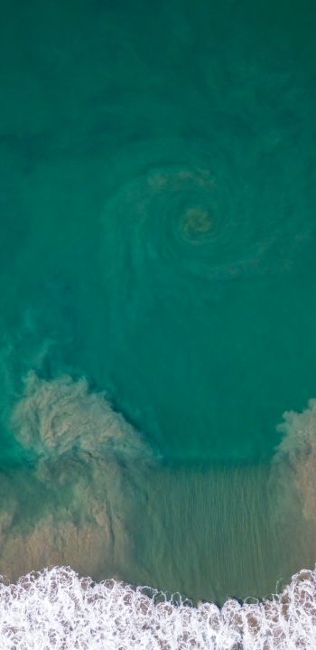 sea from above Wallpaper 1440x2960