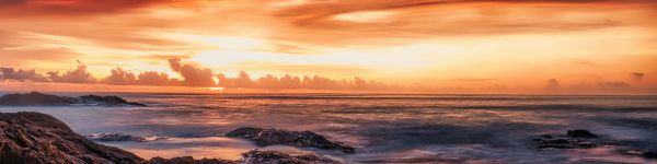 Bang Sak Beach, Takua Pa District, Phang-nga, Thailand Wallpaper 1590x400