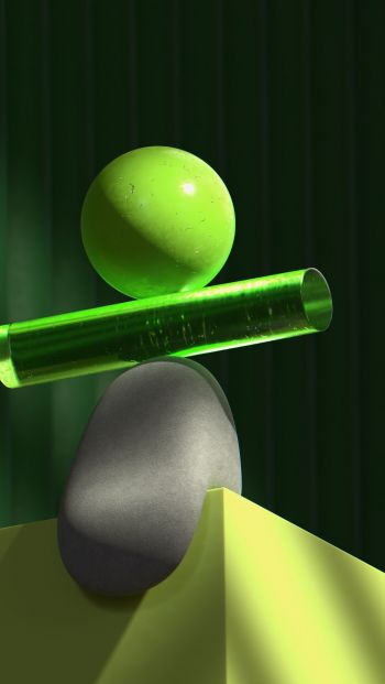 Abstract 3D objects Wallpaper 640x1136