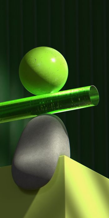 Abstract 3D objects Wallpaper 720x1440