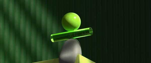 Abstract 3D objects Wallpaper 2560x1080