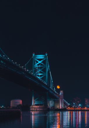 Benjamin Franklin Bridge, Philadelphia, USA Wallpaper 1668x2388