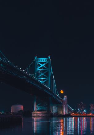 Benjamin Franklin Bridge, Philadelphia, USA Wallpaper 1640x2360