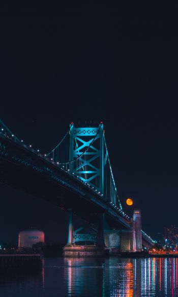 Benjamin Franklin Bridge, Philadelphia, USA Wallpaper 1200x2000