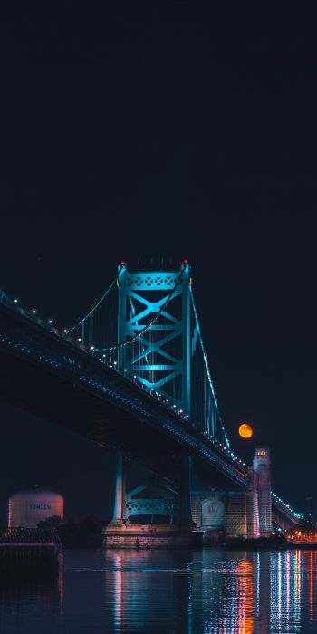 Обои 720x1440 Мост Бенджамина Франклина, Филадельфия, США
