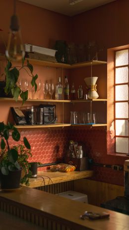 kitchen, bar counter Wallpaper 1080x1920