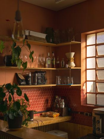 kitchen, bar counter Wallpaper 1668x2224