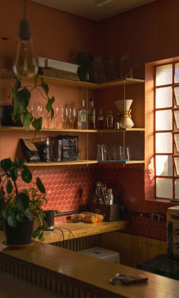 kitchen, bar counter Wallpaper 1200x2000