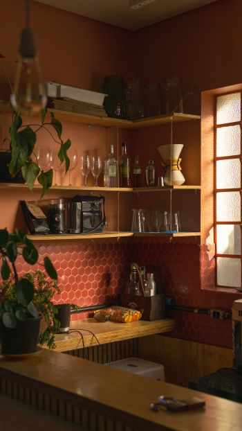 kitchen, bar counter Wallpaper 1080x1920