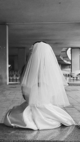 Обои 1440x2560 невеста, свадебное платье