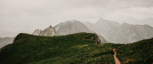 Обои 2560x1080 швейцарские горы, Швейцария