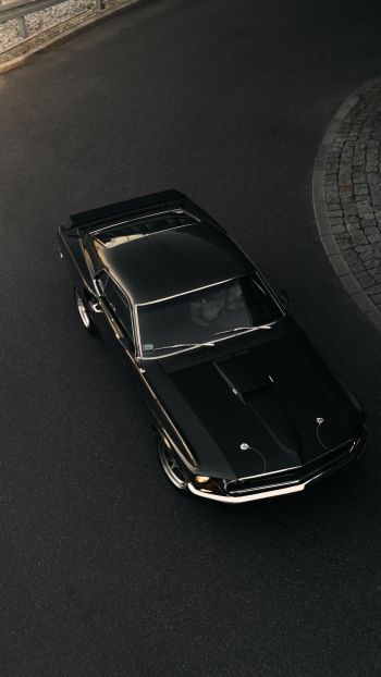 Обои 1440x2560 Лодзь, Польша, черная машина