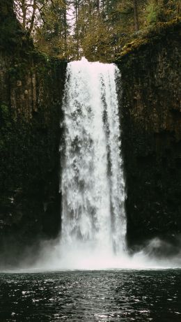 Abiqua Falls, Oregon, USA Wallpaper 640x1136