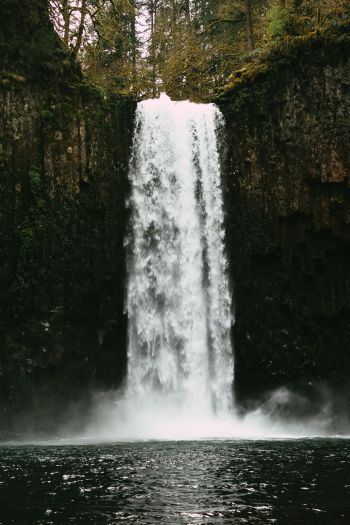 Abiqua Falls, Oregon, USA Wallpaper 640x960