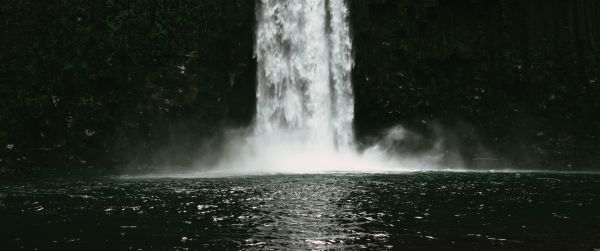 Abiqua Falls, Oregon, USA Wallpaper 3440x1440