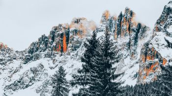 snowy mountains Wallpaper 1600x900