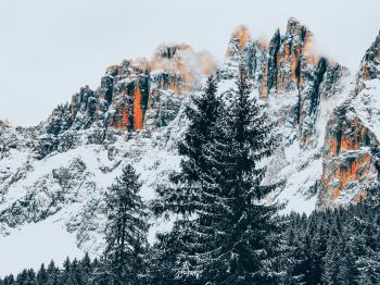 snowy mountains Wallpaper 1024x768