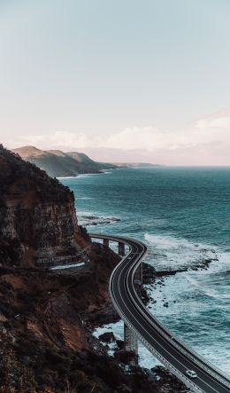 road by the sea Wallpaper 600x1024