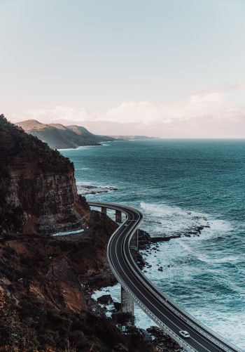 road by the sea Wallpaper 1668x2388
