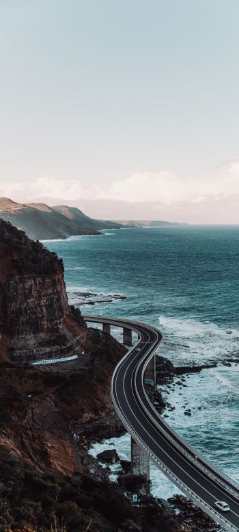 road by the sea Wallpaper 1080x2400
