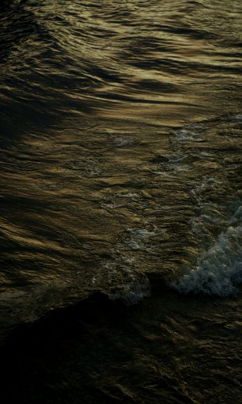 dark water, waves Wallpaper 1200x2000