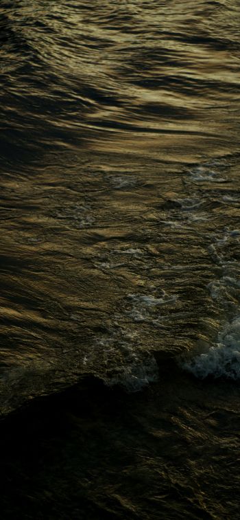 dark water, waves Wallpaper 1125x2436