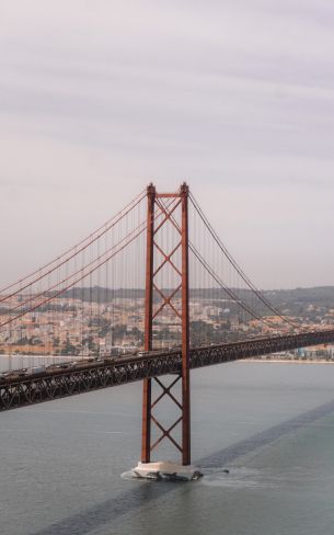 Обои 800x1280 красный мост, Лиссабон, Португалия