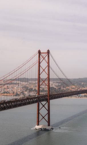 red bridge, Lisbon, Portugal Wallpaper 1200x2000
