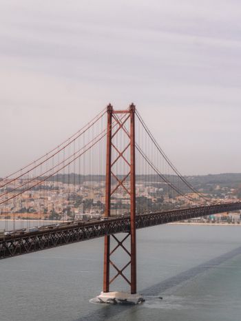 red bridge, Lisbon, Portugal Wallpaper 1620x2160