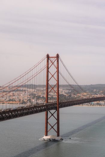 red bridge, Lisbon, Portugal Wallpaper 640x960